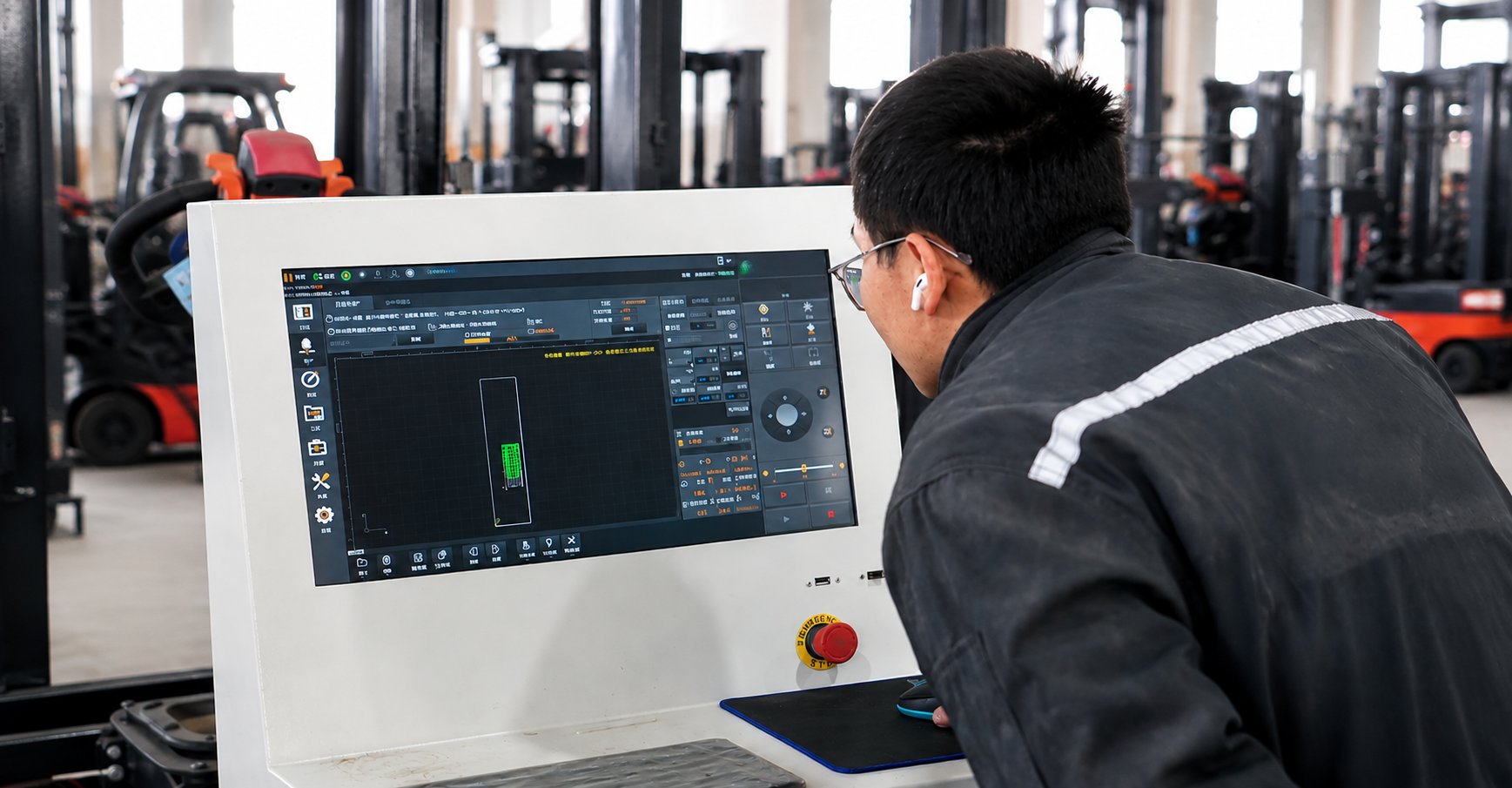 EIOUU electric forklift factory and manufacturing facility
