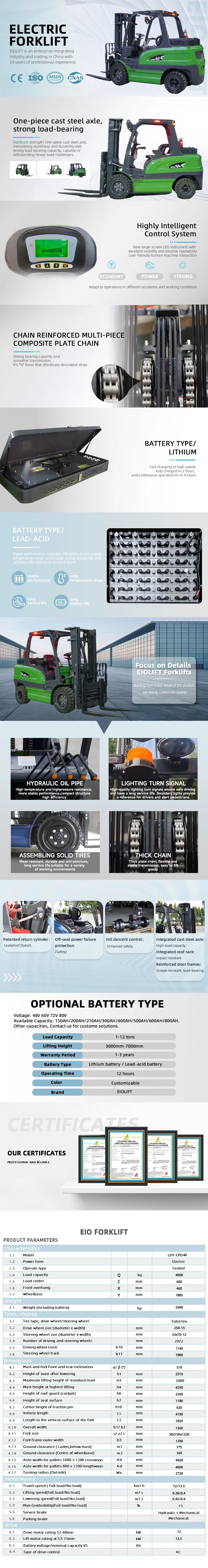 4T Electiric Forklift
